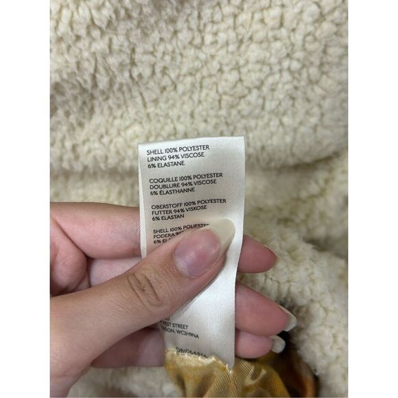 NWOT Free People Tessa Teddy Plush Sherpa Long Trench Coat Jacket Women's XS - Picture 7 of 10